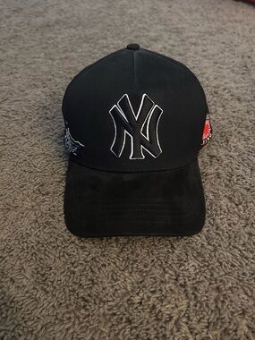 thirty-one Black Baseball Cap with Embroidered Logo